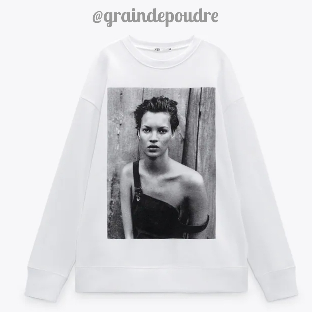 Super Rare! Collector's Zara Kate Moss Special Edition Sweatshirt S w/ Box
